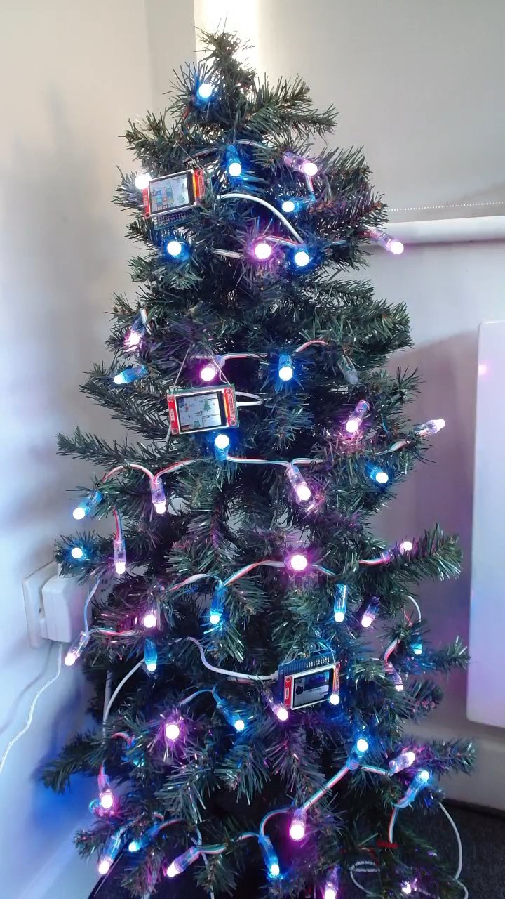 A still image of the interactive christmas tree